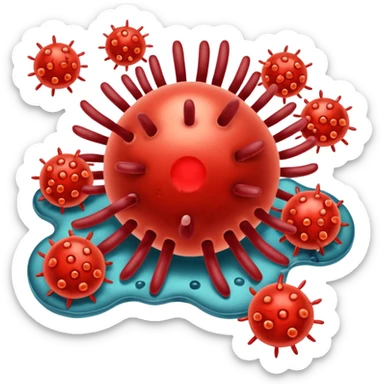 immune system getting attacked by HIV sticker