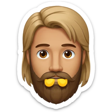 refree long hair and a beard but no moustache  sticker
