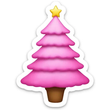 Pink Christmas tree sticker
