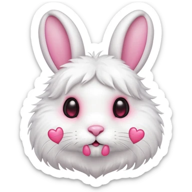 зайчик с сердечком  sticker