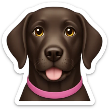 dark brown Labrador girl dog sticker