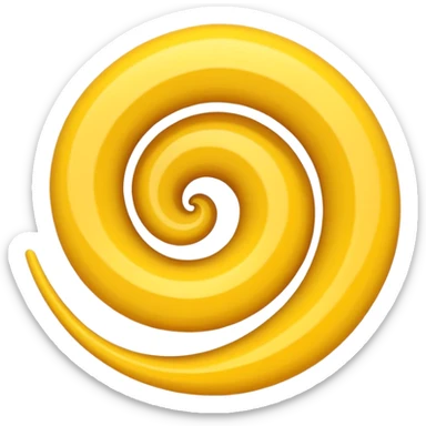 Thin Yellow Spiral swirl sticker