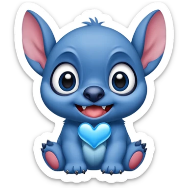 Stitch lanzando besos sticker