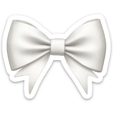 white bow sticker
