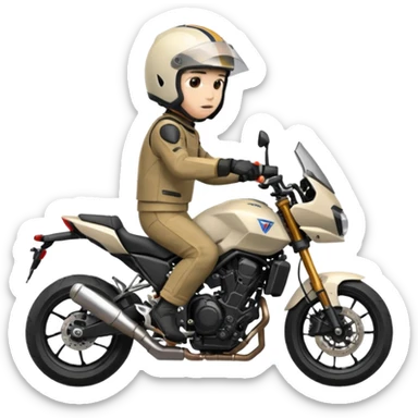 Motorbike rider on mt07 sticker