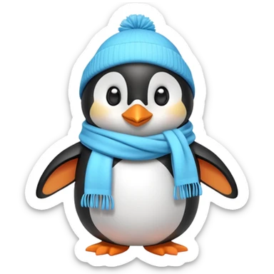 cute penguin character, winter vibe, small scarf, 3D cartoon, mobile game icon style, clean background, no text, no watermark


 sticker
