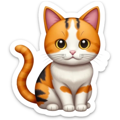 Calico cat wlh is drawing sticker