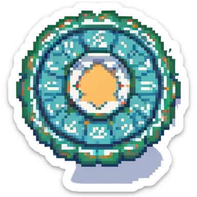 gear settings icon, pixel art style, retro and blocky sticker