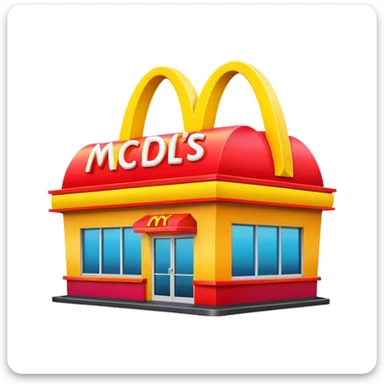 Neon McDonald’s restaurant  sticker