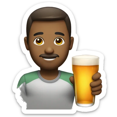 Drinking an alcoholic beverage sticker