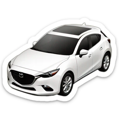 THE BEACH SHADOW, Mazda 3,  Sticker, RELAX, Monochrome, Chibi, Outline, Vector, Yellow background, Detail, Conversation cloud sticker
