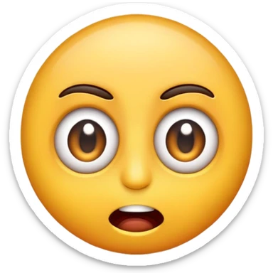 Emoji that looks wired/hyped up. Might have taken an upper sticker