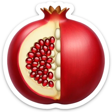 i want to create an emoji of pomegrenate open  sticker