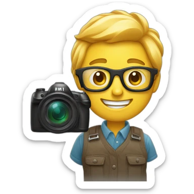 Photographe heureux sticker