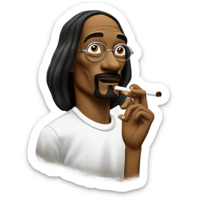 snoop dogg hitting a blunt sticker