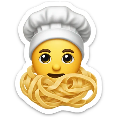 Fettuccine and linguine with a beanie that is cheesy sticker