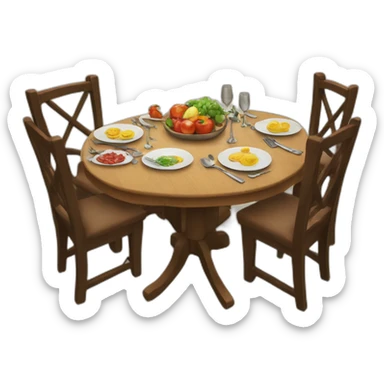 dinner table sticker