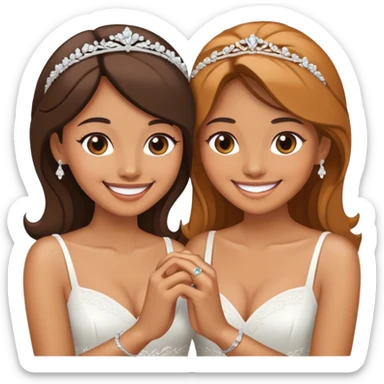 two woman married sticker