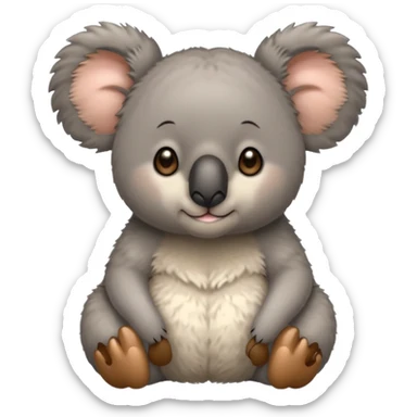 Koala with earrings sticker