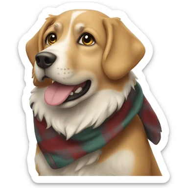 Ein Hund mit schal  sticker