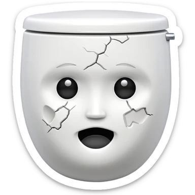 Skibidi Toilet with a face sticker