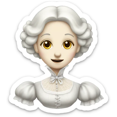 victorian lady ghost sticker
