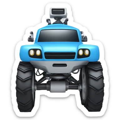 un robot  4WD care supravegheaza copii co o camera video sticker