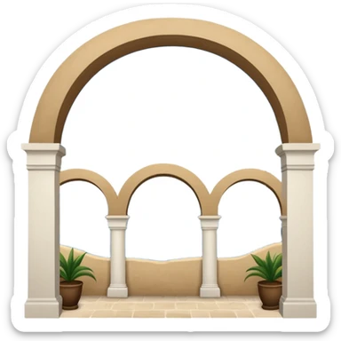 three arch like santa barbara serial sticker