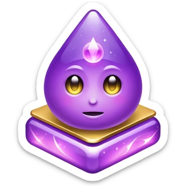mystical object purple and gold sticker