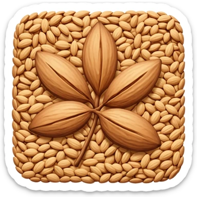 Grain of almond and oats sticker