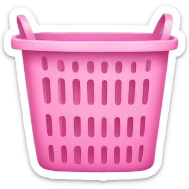 Pink laundry basket sticker