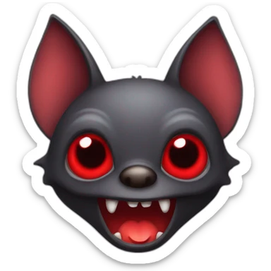 bat with red eyes sticker