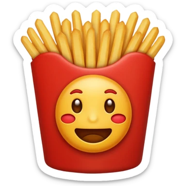 Red French frize emoji sticker