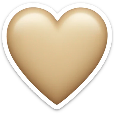 Beige heart sticker