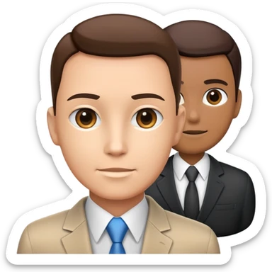 Agentic AI Agent supporting a business person sticker