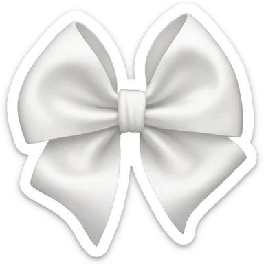 White bow sticker