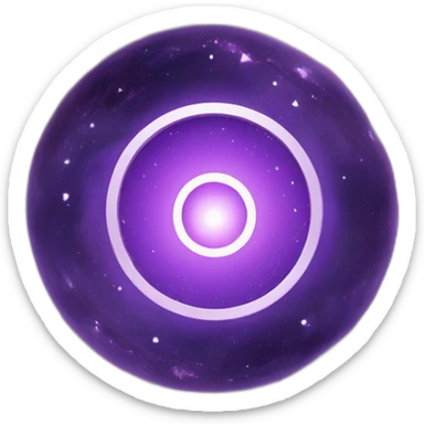 a purple portal to another galaxy sticker