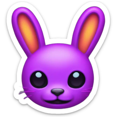 neon bunny evil sticker