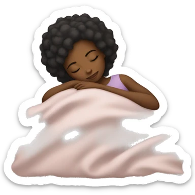 Black girl sleeping peacefully  sticker
