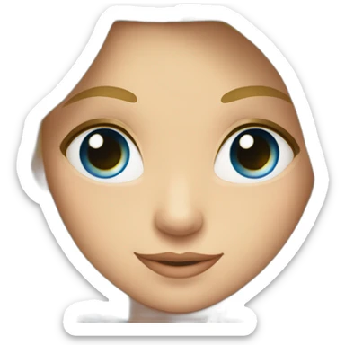 Una princesa rubia ojos azules y pelo largo  sticker