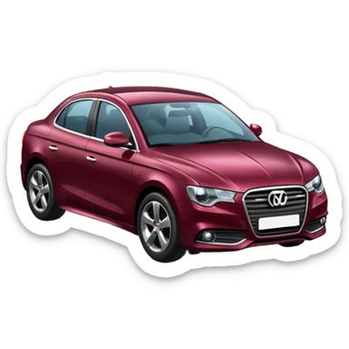 burgundy new car sticker