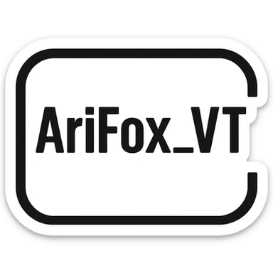 the GLOCK logo, except the letters say "AriFox_VT" sticker
