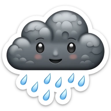 rain cloud sticker