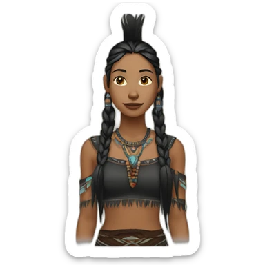 Native American husband goth wife sticker