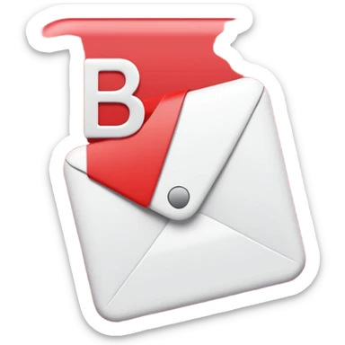  the letters “busy” on a red square  sticker