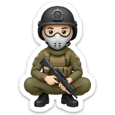 soldier-crouching-with-tactical-mask sticker