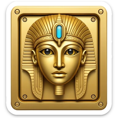 frontview golden anunnaki ancient computer server sticker