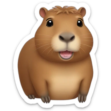 Capybara qui dit je t’aime sticker