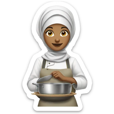 Hijabi-girl-cooking-chef sticker