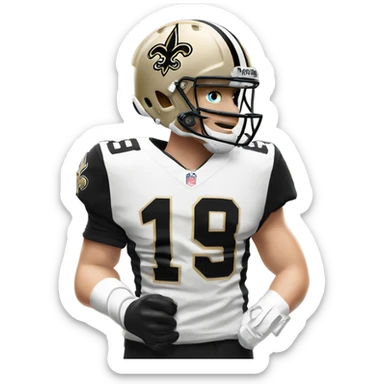 Spencer rattler hold a bazooka in saints jersey sticker